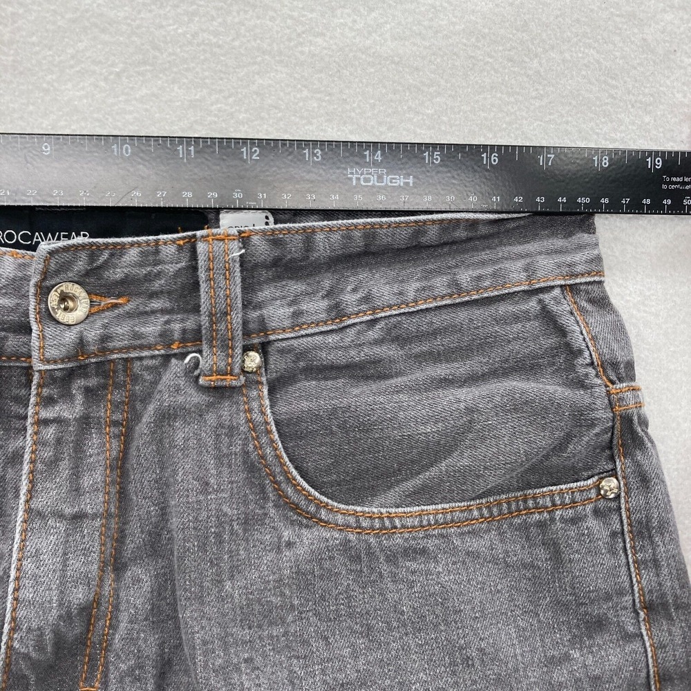 Vintage Rocawear Cropped Jeans Mens 36 Gray Denim Original Fit Baggy Loose Y2K - Picture 7 of 13